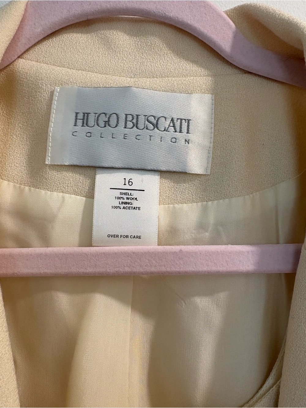Hugo Buscati Cream Long Blazer Coat and dress cream size 16 coat and 14 dress - Picture 3 of 5